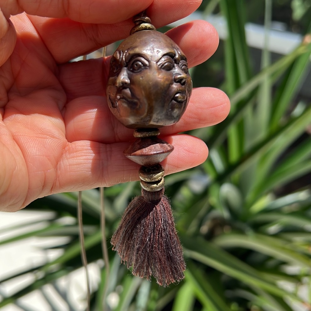 Four Face Emotions Buddha Necklace adjustable length
